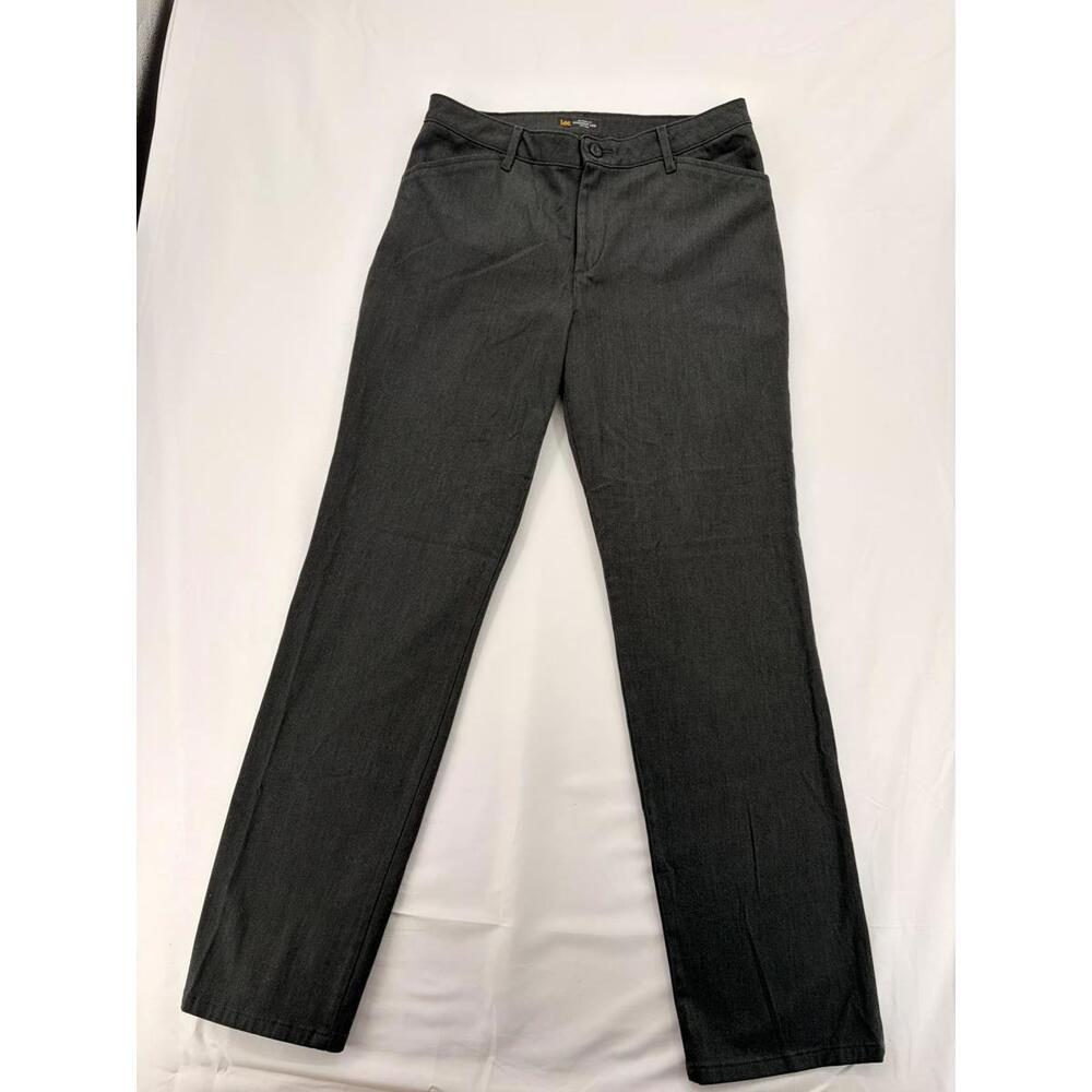Lee Relaxed Fit Straight Leg Pants Size 10 Long‎ Stretch Cotton Blend